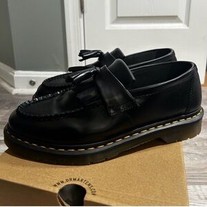 Dr. Martens Black Leather Tassel Slip-Ons